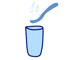 Glass of Water And a Spoon of Milk